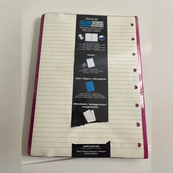 Pink refillable notebook - Picture 2 of 2